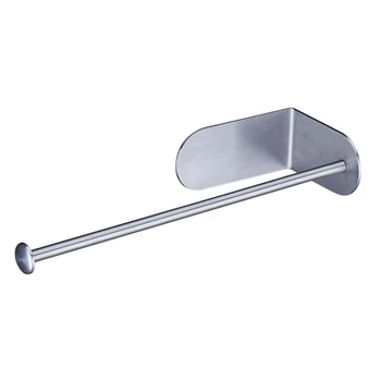 

Roll Home Accessories Organizer Storage Kitchen Paper Stainless Steel Bathroom Tissue Holder Hanger Stick On Durable Towel Rack