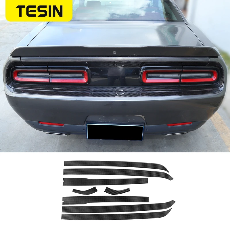 

TESIN Carbon Fiber Inside Surrounding Stickers For Dodge Car Tail Light Decoration Sticker For Dodge Challenger 2015+Accessories
