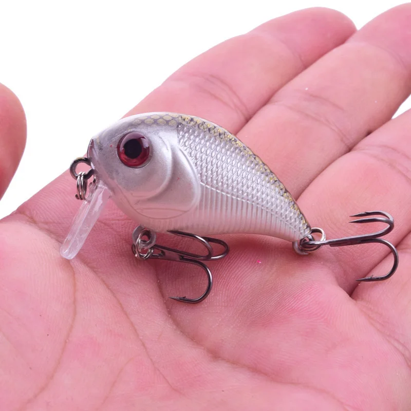 Fishing Lure Fishing Tackle Fishing Bait 1Pcs Crank Minnow Fishing Lure 40mm 8g Floating Wobblers Artificial Hard Bait With Treble Hooks Crankbait for Bass Carp