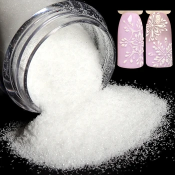 

4g Nail Sugar Powder Black White Clear Nail Art Glitter Pigment Dipping Dust Laser Sequins Decorations For Gel Polish Manicure