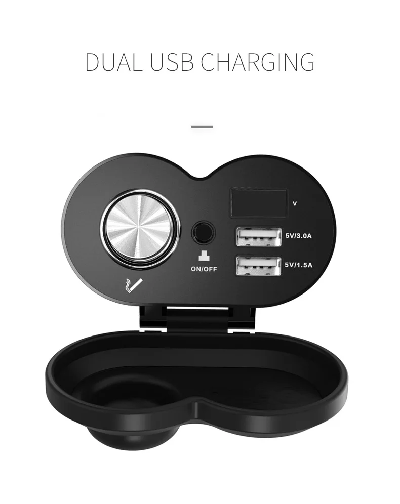 Bsddp мотоцикл E-Bike модифицированные аксессуары Алюминиевый сплав сигареты USB Водонепроницаемый автомобильное зарядное устройство дисплей напряжения