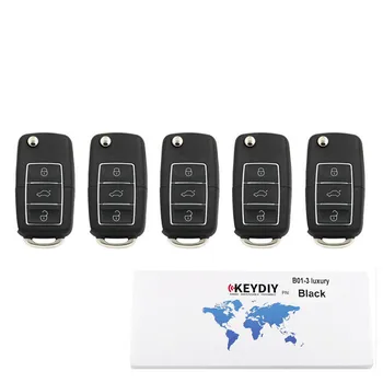 럭셔리 블랙 KD 원격 자동차 키 액세서리, 범용 제어, KD900 미니 KD-X2 프로그래머 도구, B 시리즈, B01 3 버튼