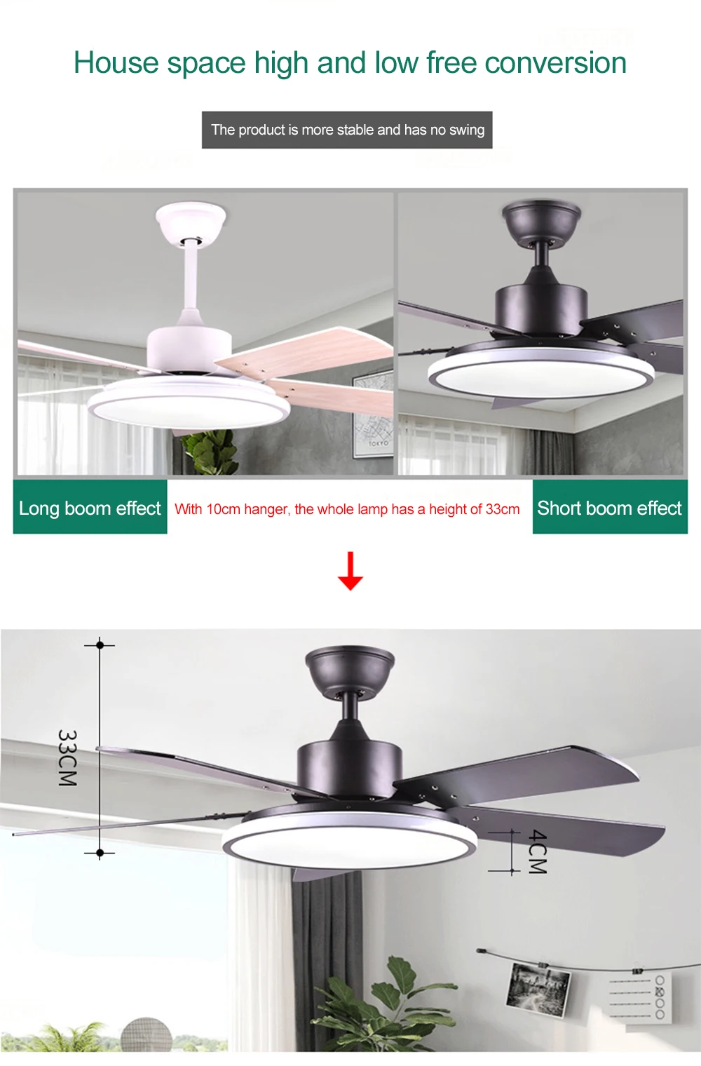 Nordic Modern Ceiling fan with light 220V remote control Fans lamp for bedroom lamps home Bedroom Living Room Restaurant