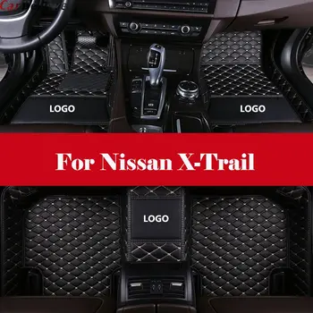 

Leather Floor Mat All Weather Full Set Trimmable Heavy Duty Interior Car Carpet Floor Mat For Nissan X-Trail