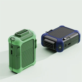 

Portable Mini Waist Cooling Fan Lazy Neck Hanging Fan Rechargeable Outdoor Work Sports Farm Fishing Gardening 4000mAh Battery