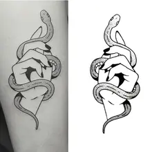 New Easy To Use Waterproof Various Geometrical Art Black And White Temporary Tattoos Fake Tattoo