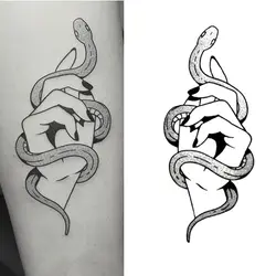 New Easy To Use Waterproof Various Geometrical Art Black And White Temporary Tattoos Fake Tattoo