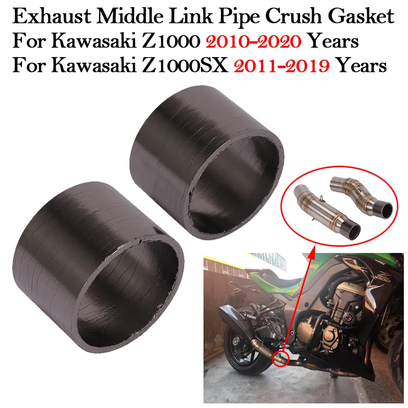 2Pcs Fiber Crush Gasket For Kawasaki Z1000 Z1000SX 20102020 Years