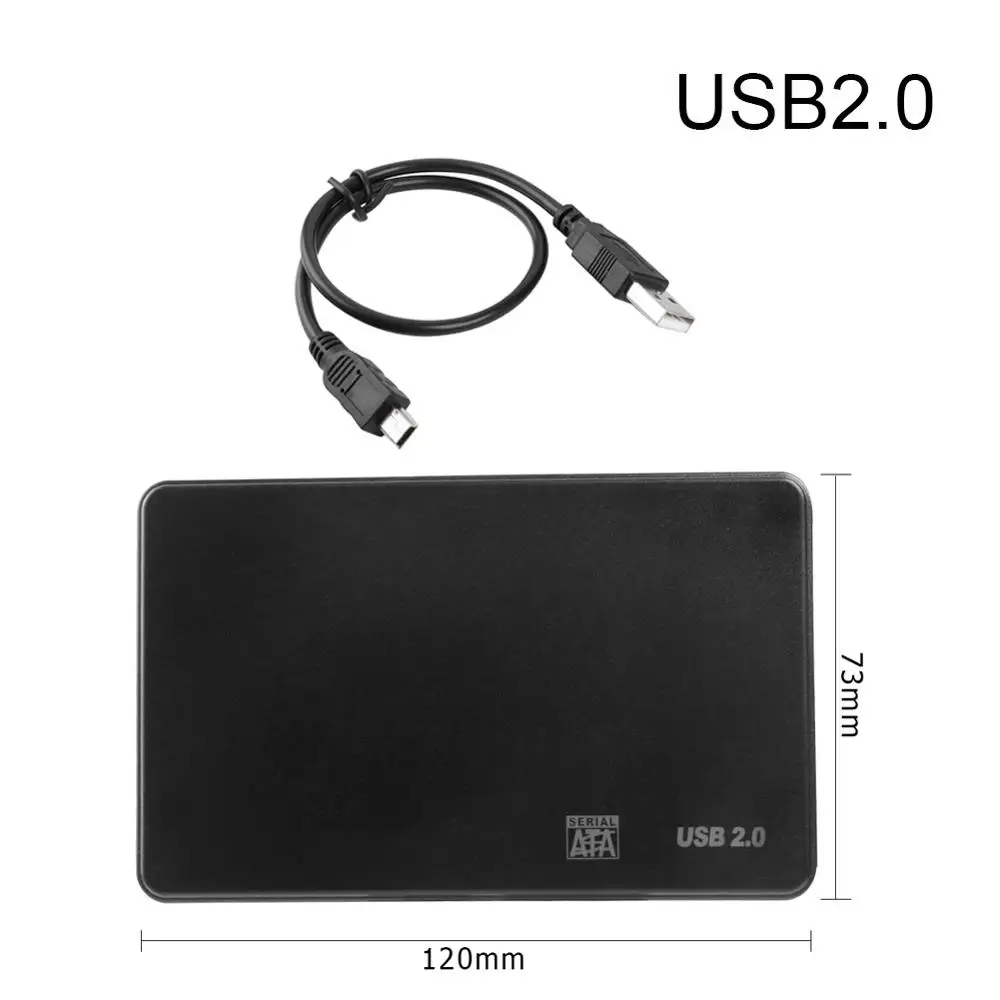 USB2.0 2,5 дюймов чехол для жесткого диска SATA USB3.0 USB2.0 HDD 5 Гбит/с Корпус для внешнего жесткого диска Высокая скорость поддержка 6 ТБ Внешний чехол для SSD, HDD - Цвет: USB2.0