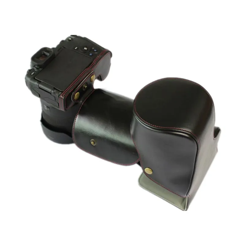 Роскошная версия PU кожаная сумка для камеры чехол для Canon EOS RP EOSRP батарея открытая с ремешком черный коричневый кофе