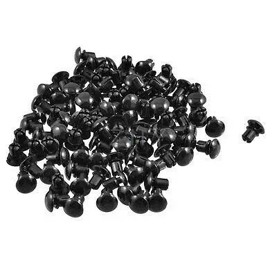 

100 Pcs PCB 5.5mm Push in Height Nylon Clips Fasteners Rivets Black