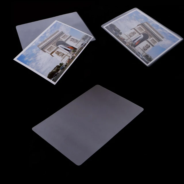 100PCS/Lot 50 Mic 3 inch 95mmx66mm Clear Thermal Laminating Pouches  Laminating Sheets Laminating Film for Lamination writer