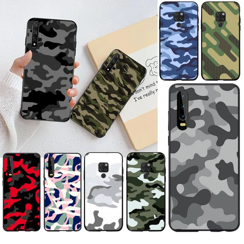huawei silicone case Camouflage Pattern Camo military Army Phone Case for Huawei P40 P30 P20 lite Pro Mate 30 20 Pro P Smart 2020 prime huawei phone cover