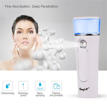 

Portable Nano Mister Facial Steamer Cool Mist Sprayer Face SPA Skin Moisturizing Handy Atomization Spary Bottle Power Bank 45