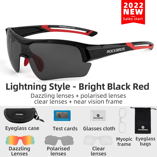RockBros Polarized Cycling Glasses TR-90 PC Anti-sweat UV400 Sunglasses