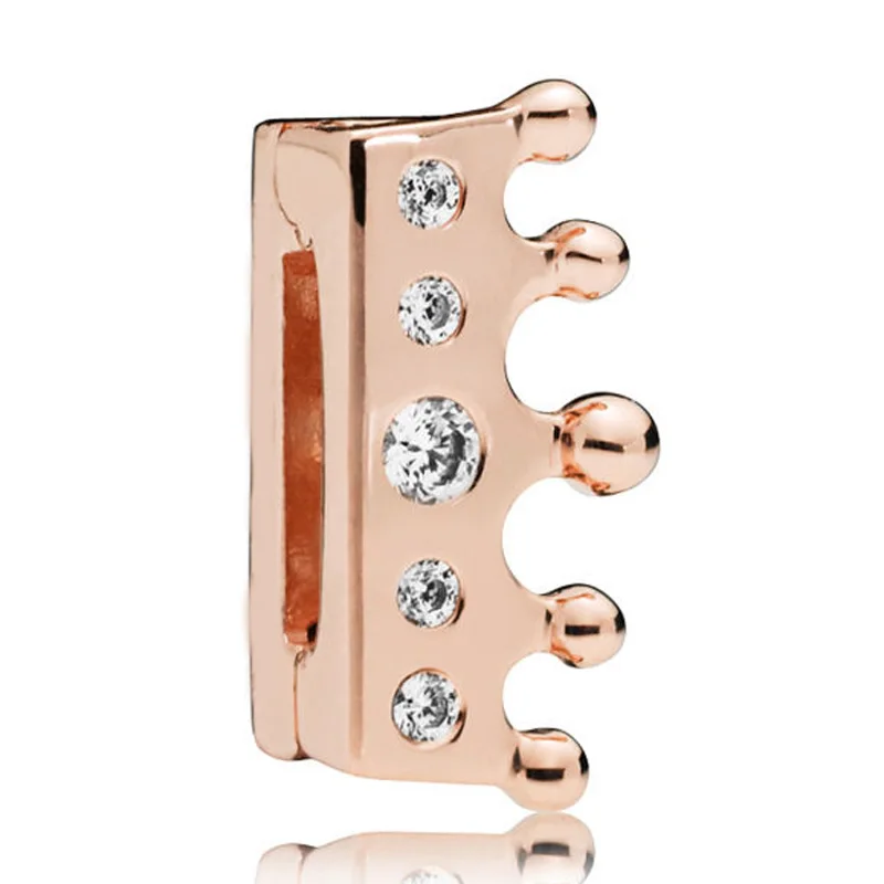 rose golden Reflexons Корона клип бусины для изготовления ювелирных изделий 925 стерлингового серебра Шарм бусины для рефлексионов браслеты Роза для рукоделия золотой блеск - Цвет: rose golden