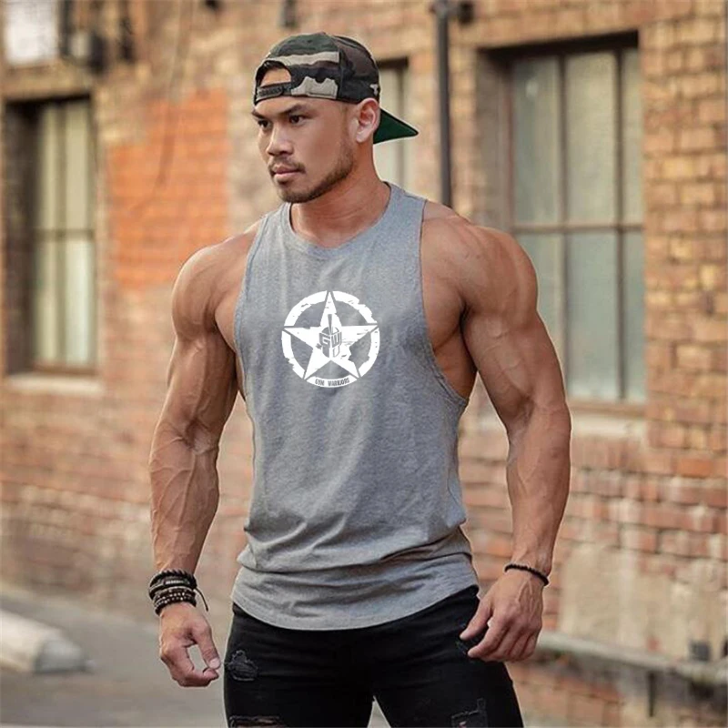 Camisetas sin mangas de algodón para hombre, ropa interior de gimnasio para culturismo, chaleco de entrenamiento