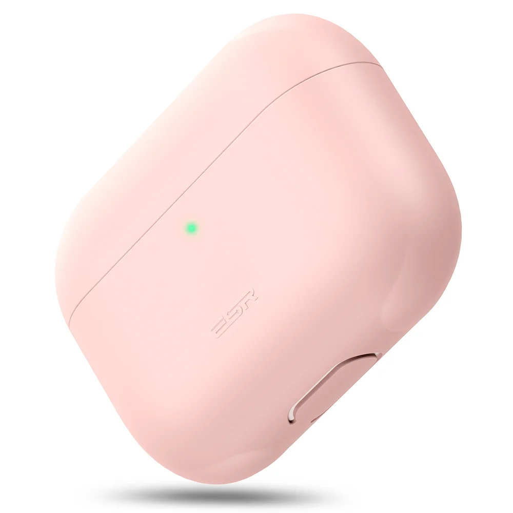 ESR Ультратонкий силиконовый чехол для Airpods Pro, защитный чехол для гарнитуры, видимый передний светодиодный чехол для наушников Apple, чехол для Airpod Pro - Цвет: Pink