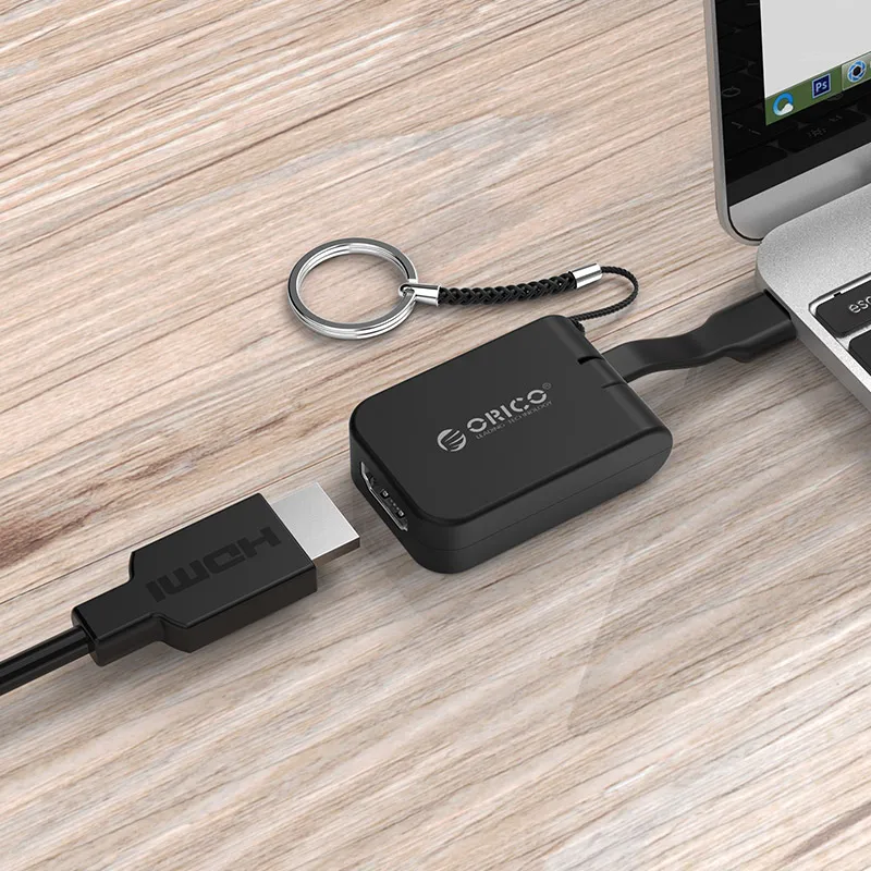 USB C к HDMI конвертер с воздушная петля типа c Мужской к HDMI Женский адаптер для Macbook huawei P20 samsung S8, XC111