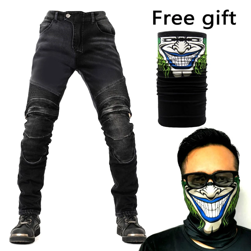 Kevlar Black jeans O Ветрозащитный зимний теплый мотоцикл из кевлар плюс вельветовые джинсы брюки повседневные мужские мотоциклетные брюки мотокросса дорога Колено защитный - Цвет: Kevlar Black jeans O