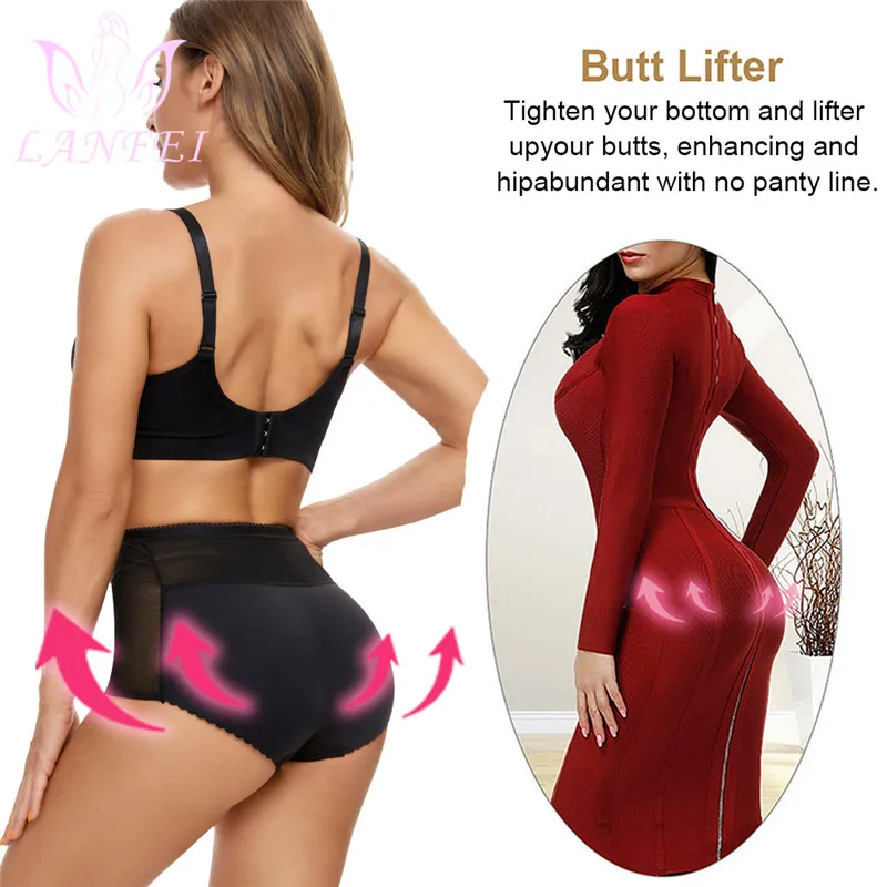 best tummy control shapewear uk LANFEI Butt Lifter Body Shapewear Panties Women Seamless Body Shaper Booty Big Fake Ass Hip Enhancer Thicken Hip Pads Panties spanxs