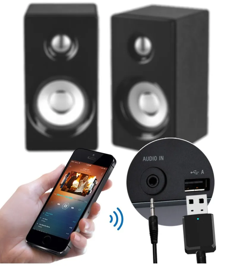 Включающим в себя гарнитуру блютус и флеш-накопитель USB 5,0 hdmi передатчик и приемник 2-в-1 3,5 мм AUX кабель ТВ наушникам ПК аудио адаптер