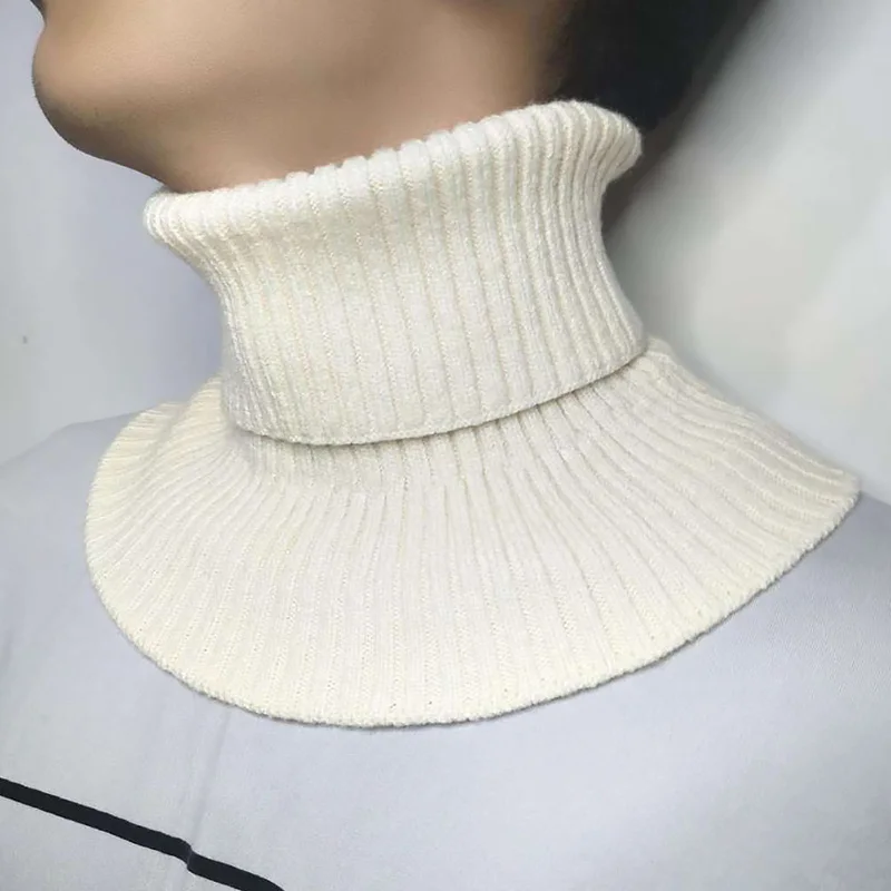 hair scarf for men Winter Fake Collar Men Detachable Shirt Collars Turtleneck Dickey Collar High Grade Wool Knitted Headscarf For Winter Female head scarves for men