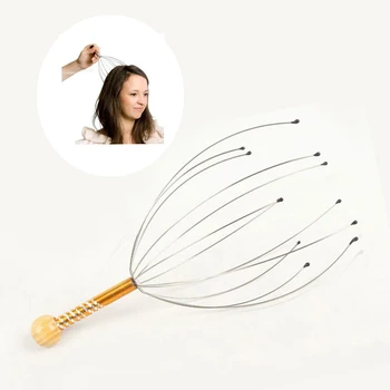 

1Pcs Head Massager Neck Massage Octopus Scalp Stress Spa Alloy Healing Relax Relieve L3O2