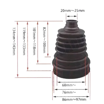 

Silicone Dust Cover Constant Speed CV Boot Joint Kit Ball Round Rubber