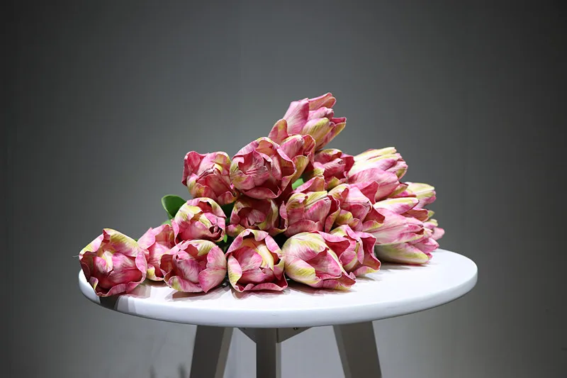 Индиго-25 шт. Ireland тюльпан Розовый тюльпан для домашнего свадебного украшения настоящий сенсорный Искусственные цветы Вечеринка
