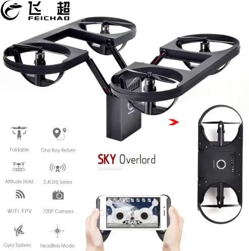 

Hot Portable RC Quadcopter Mini Drone Foldable Helicopter Pocket Folding Altitude 2.4G TY6 RC Drone Wifi FPV 3D Flips Rolls
