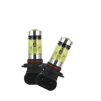 

Fog Light Led Auto Headlamps3030 Front Fog Light Canbus 9006 HB4 100W Bulb Gold Light High Power LED Car Light Anti-fog Lamp
