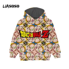 LIASOSO/Детская толстовка с Гоку для подростков и сына футболка с 3D принтом Dragon Ball Z Детское пальто Топ для мальчиков и девочек пуловер детские толстовки B157-15