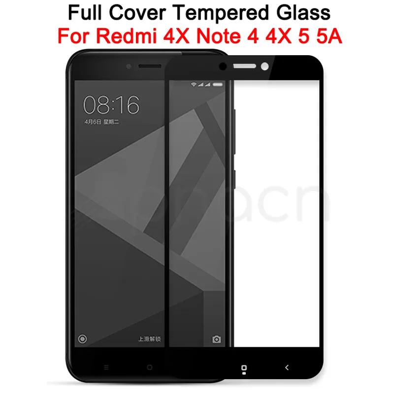 9D Tempered Glass on For Xiaomi Redmi Note 4 4X 5 5A Pro Screen Protector Safety Glass on the Redmi 4X 5A 5 Plus S2 Film Case afbeelding