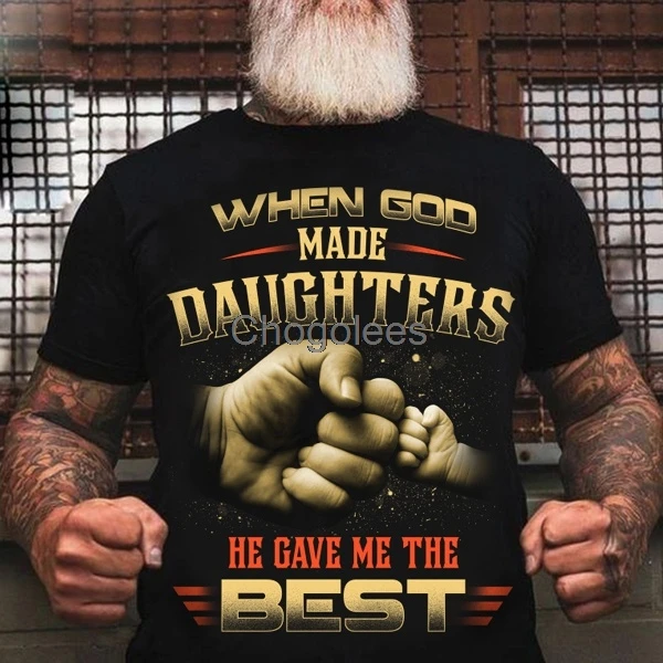 Модная рубашка с надписью God дал лучшей дочери Ever Dad на день рождения сочетающаяся