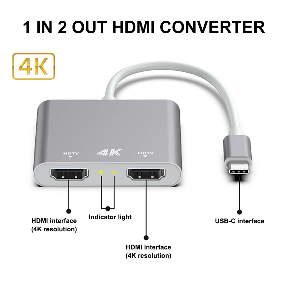 USB-C type-C HDMI адаптер HD 4K Мужской HDTV видео адаптер для ноутбука