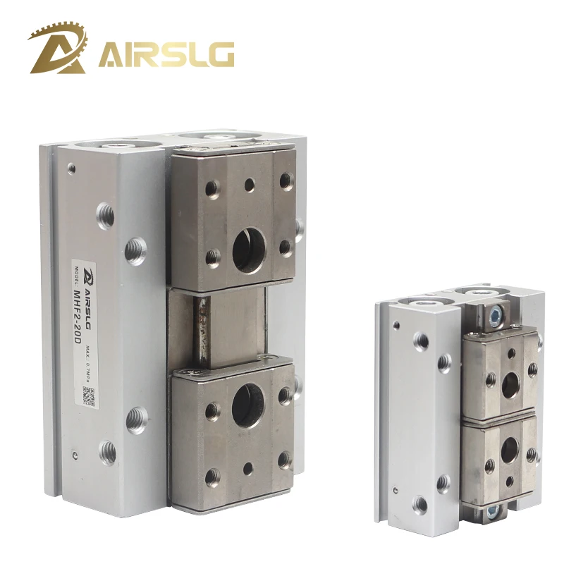 Двойной пневматический цилиндр низкопрофильный Воздушный