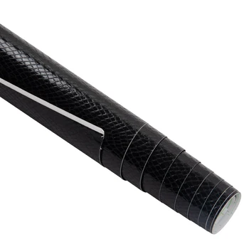 

SUNICE 1.52x18m Car Film Wrap Accessories Black Snake Skin Stickers Motorcycle Wraping Films Waterproof Stretchable Cars Styling