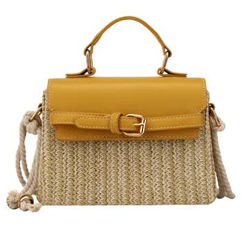 

2020 New Ladies Purses and Handbag High Quality Straw Women's Designer Handbag Summer Travel Shoulder Messenger bag Bolsos Mujer