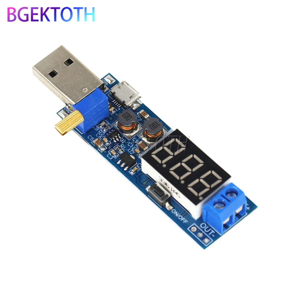 DC-DC 5V to 3.5V / 12V USB Step UP / Down Power Supply Module Adjustable Boost Buck Converter Out DC 1.2V-24V