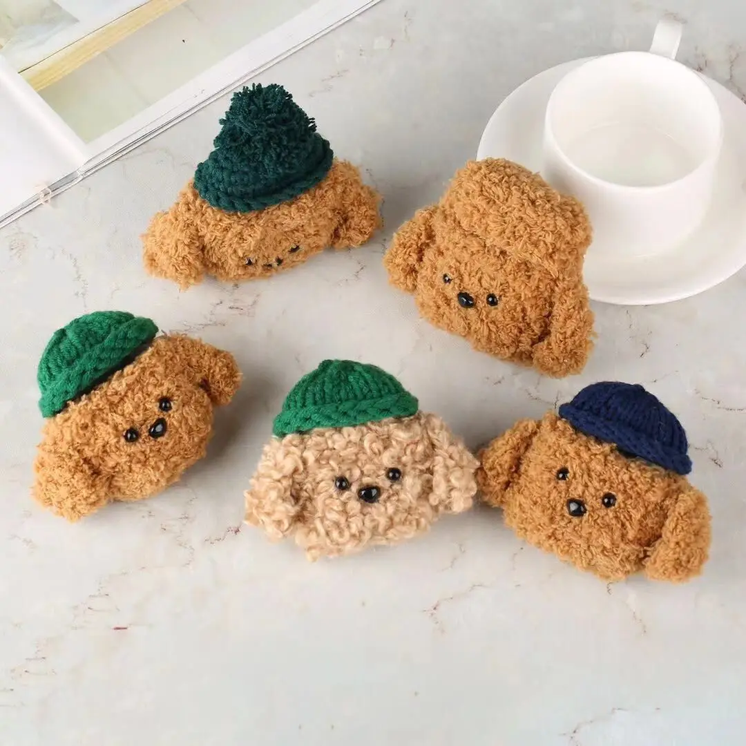

For Air-Pods 1/2 Case Cute Handmade Knitted plush Anti-lost Protective Cover Skin Case Shockproof Cover For Air-Pods 1/2 Airpods