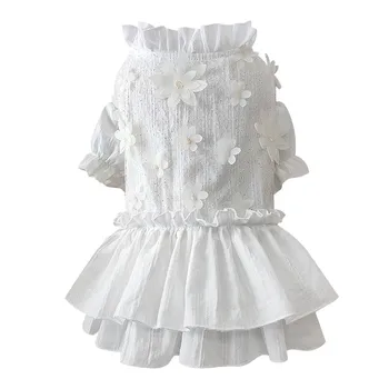 

Cute Girl Dog Clothes Summer Dog Dress Princess Skirt Cat Chihuahua Yorkshire Pomeranian Schnauzer Poodle Bichon Pet Clothing