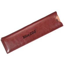 Bluezoo расческа из красного сандалового дерева+ Кожаная сумка Толстая Тонкая расческа портативная расческа для волос Расческа для бороды мужская коричневая расческа для ухода за бородой