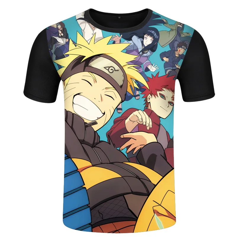 men women Summer Street Hipster 3D T shirt Fashion Cartoon tshirts Classic Anime Naruto t shirts Uzumaki Naruto tees shirts - Цвет: 1
