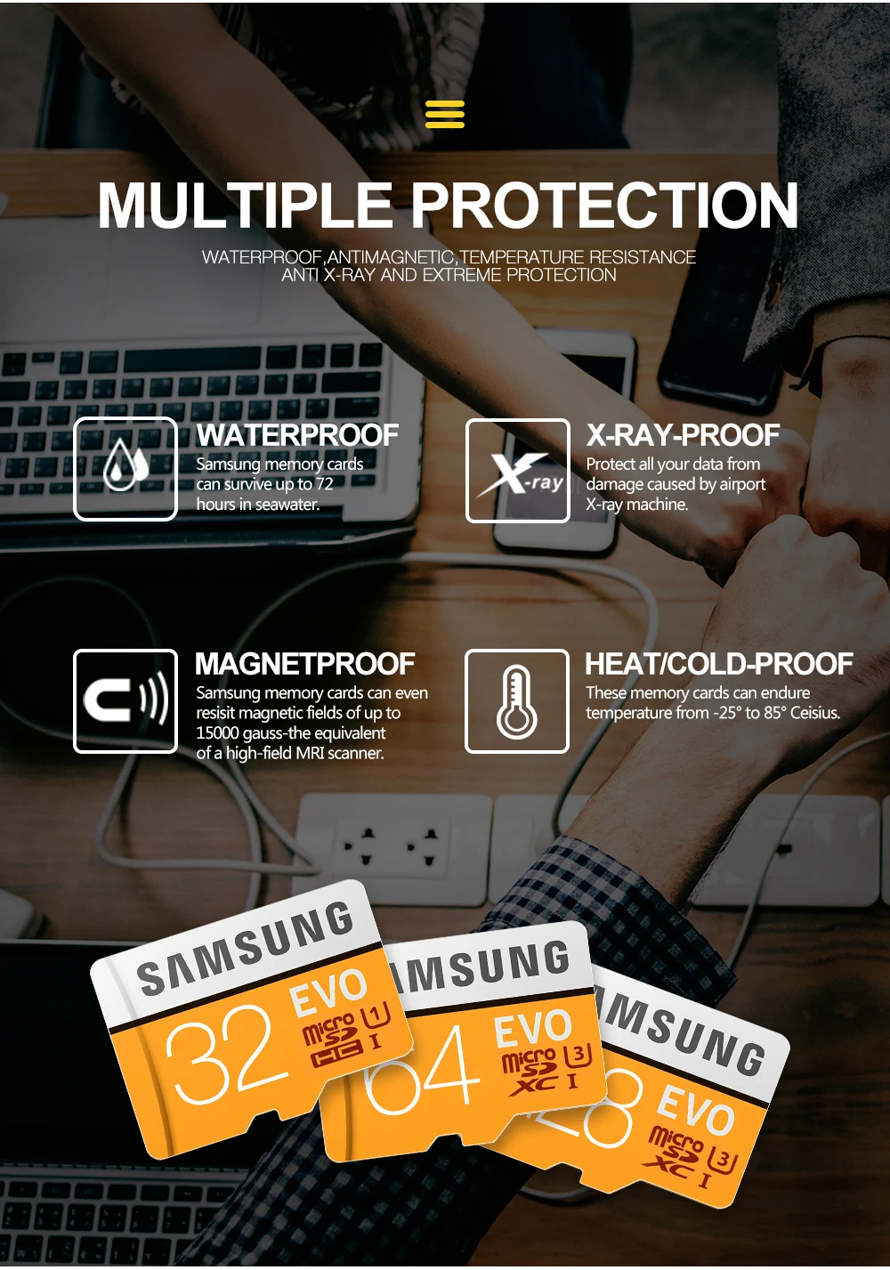 SAMSUNG Microsd Подлинная 256G 128GB 64GB 32GB 16GB 8GB карта памяти класс 10 SDXC класс EVO Плюс микро TF SD карты