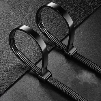

500/1000pcs Plastic nylon cable tie black cable tie fixing ring cable tie zipper with self-locking nylon cable tie
