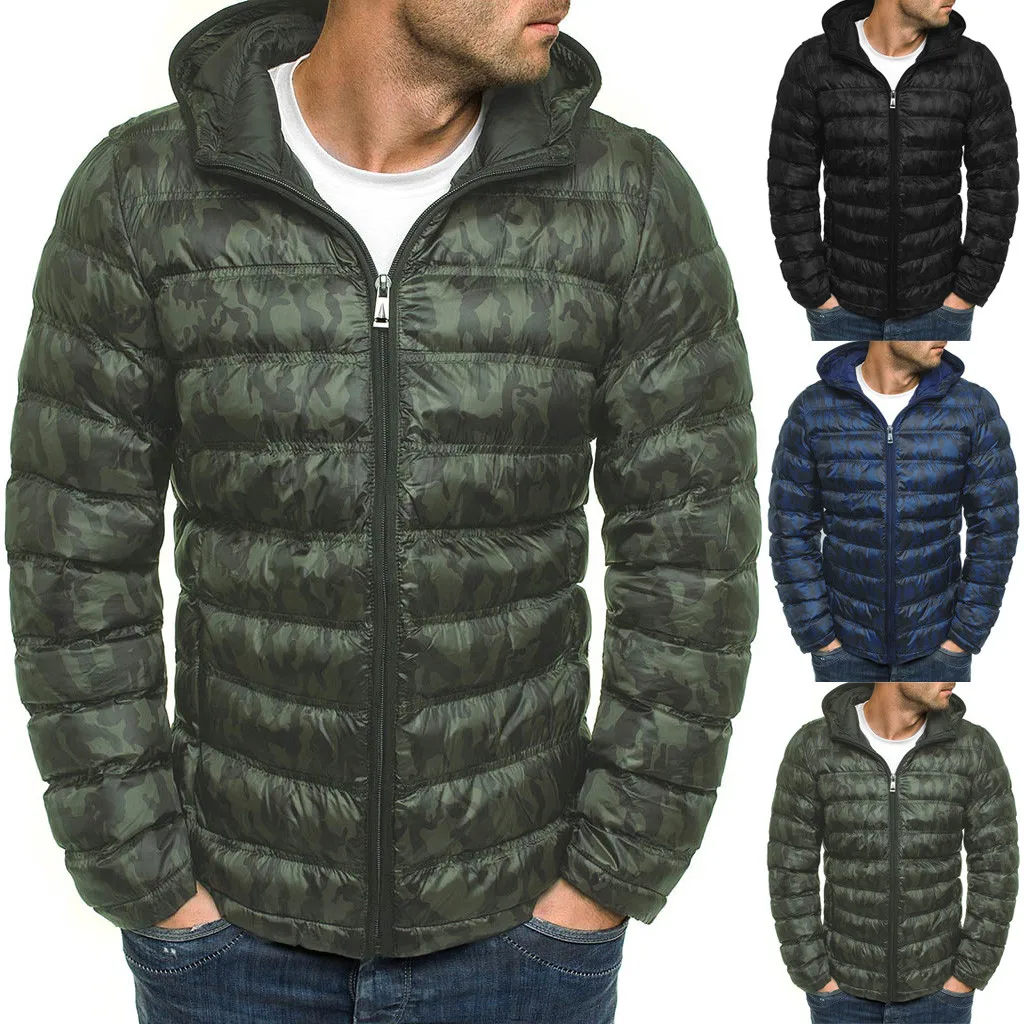 Мужская осенне-зимняя куртка, парка с капюшоном, теплая куртка с карманами, светильник, пальто высшего качества, зимняя одежда для мужчин
