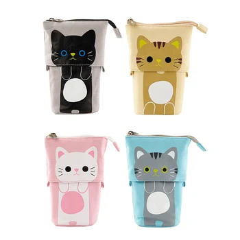 

Flexible Cat Pencil Case Fabric Quality School Supplies Stationery Gift School Cute Pencil Box Pencilcase Pencil Bag
