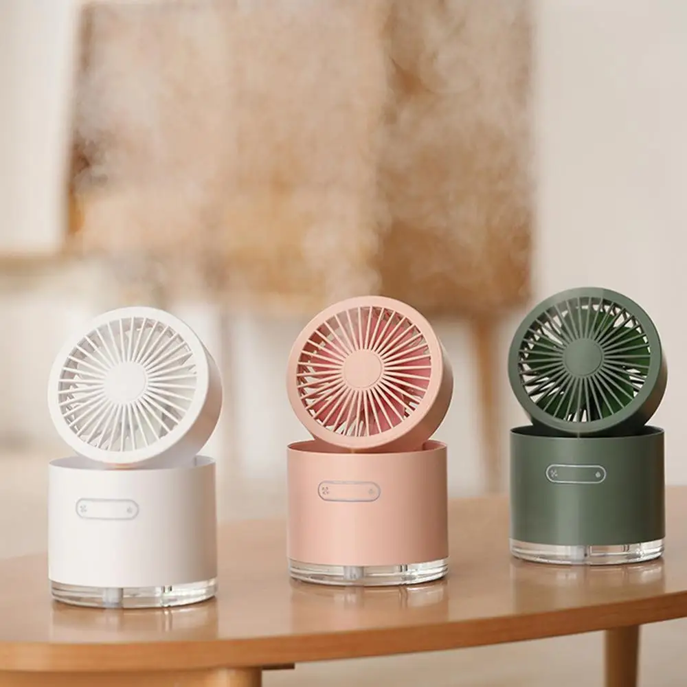 

New Mist Humidifier Fan Cooler Cooling Mini Fan Portable 3 Speed Super Mute Cooler for Office Cool Fans Car Home Notebook Laptop