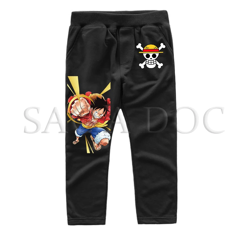 1 Одна Деталь Длинные штаны зима девочки, мальчики, дети аниме Pantalon Enfant Garcon детские шнурки впитывает пот и Штаны унисекс 2-14years - Цвет: 1